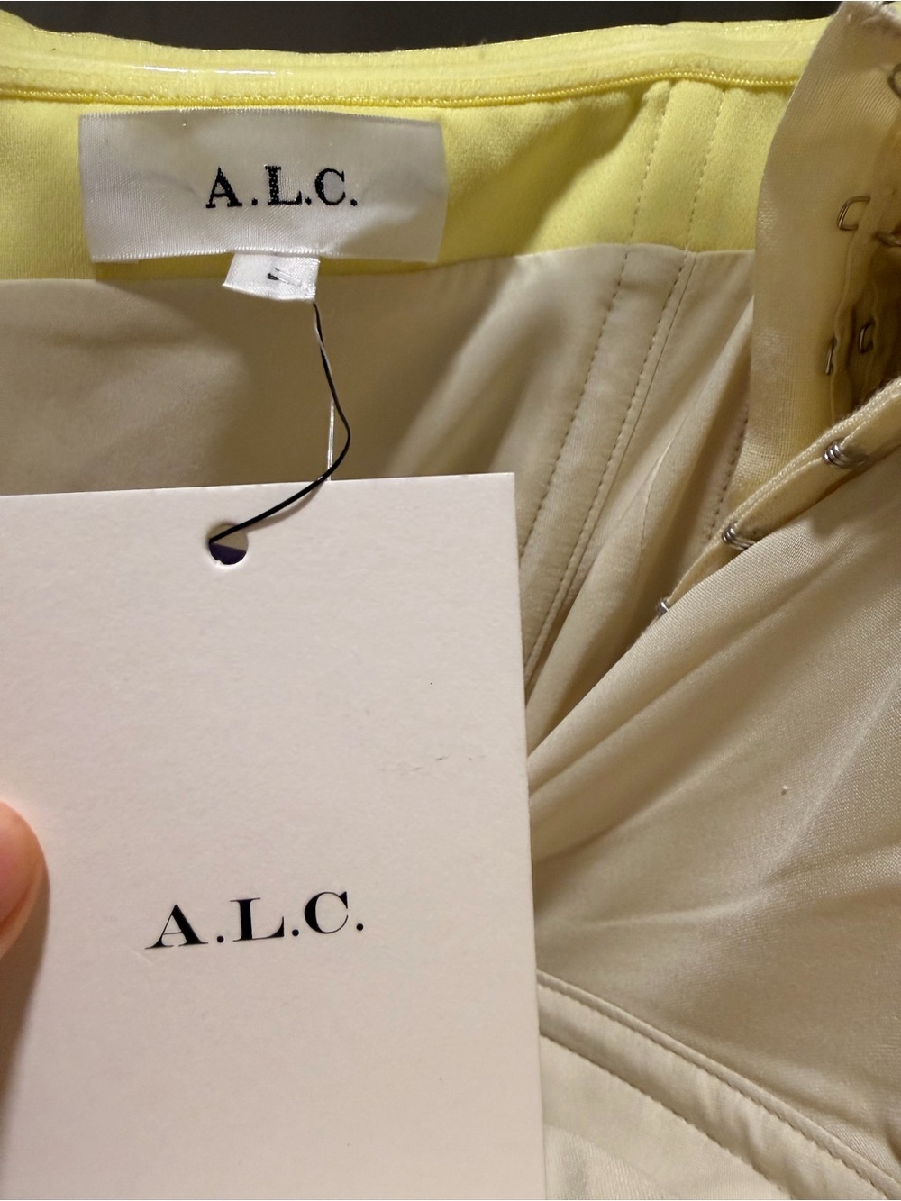 A.L.C. Strapless Lemon Yellow Mini Dress - Picture 6 of 11